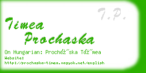 timea prochaska business card